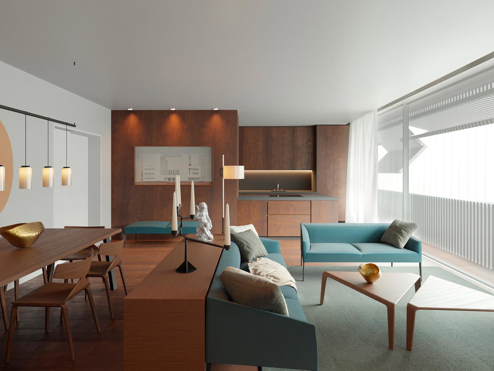 1 bedroom apartment with terrace inserted in new development in Belém