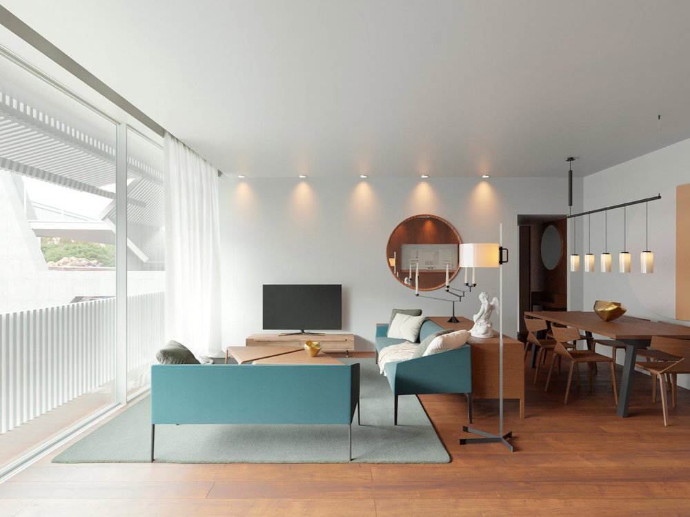 1 bedroom apartment with terrace inserted in new development in Belém