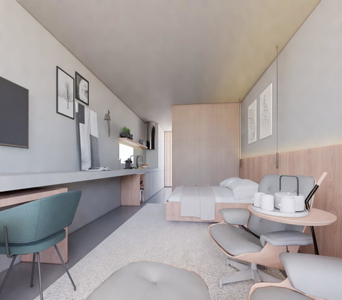 Studio with balcony, in Porto