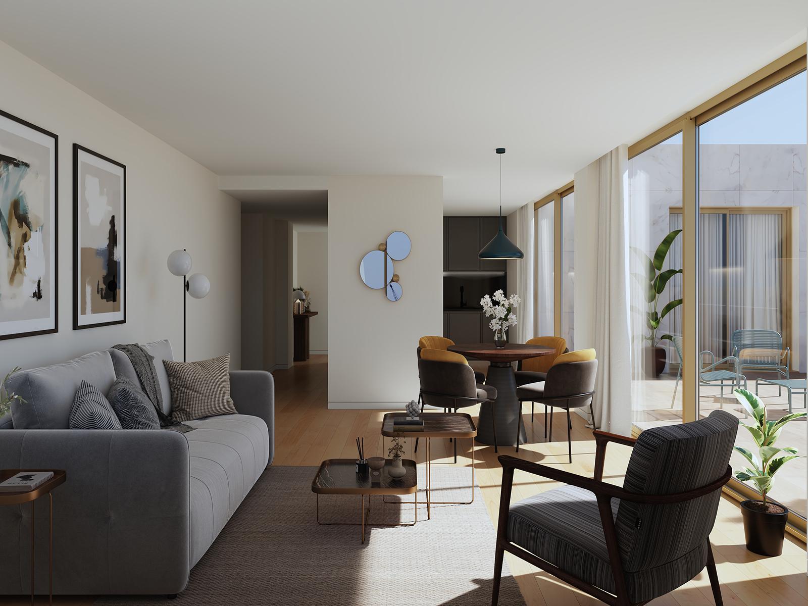 3 bedroom apartment with outdoor area and parking space next to the beach of Matosinhos