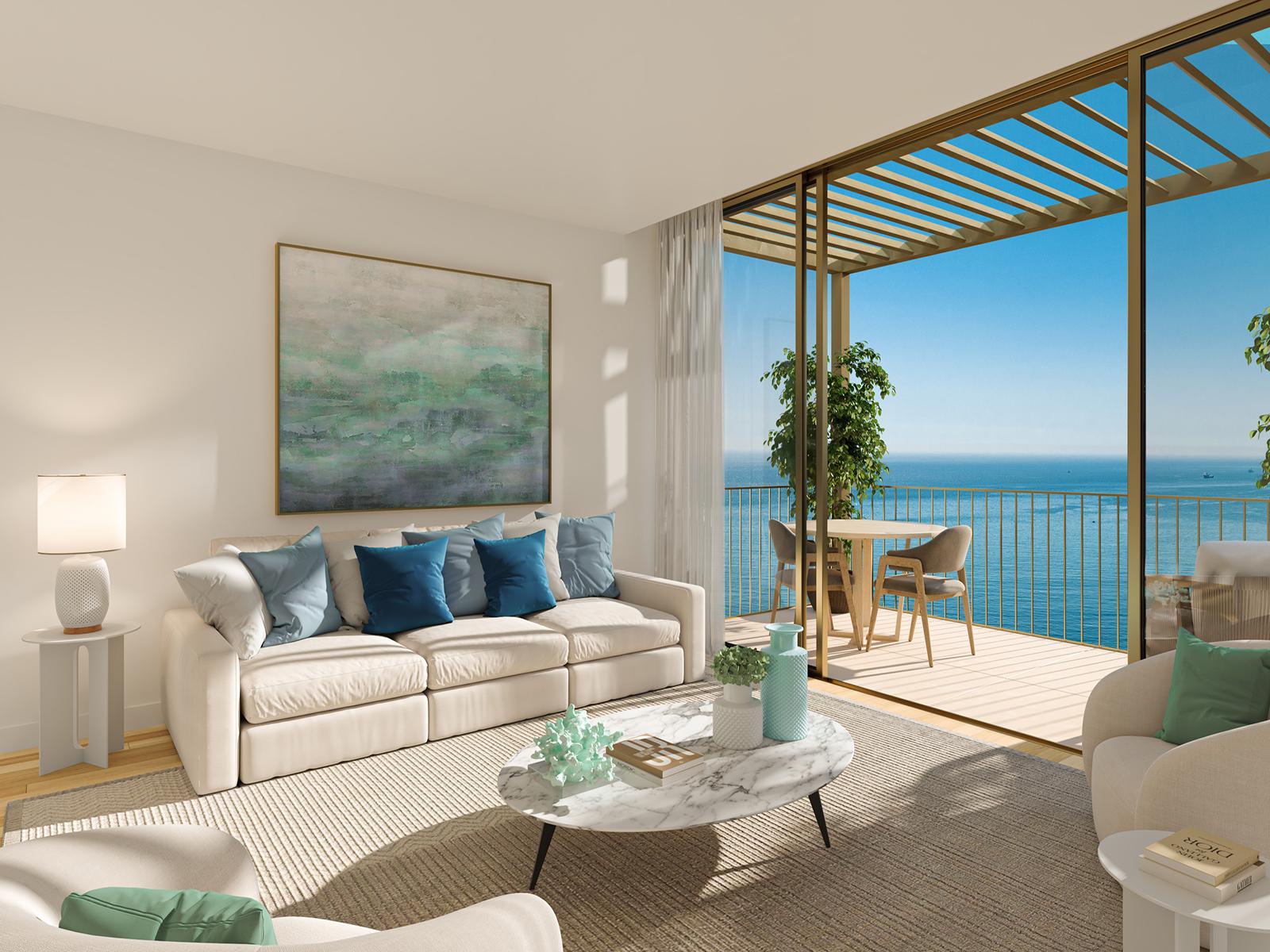 Studio with balcony in new development in Sesimbra