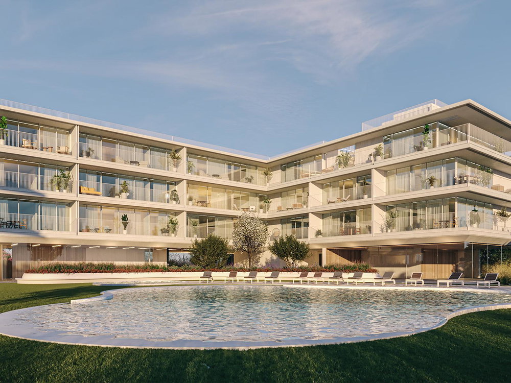 2 bedroom apartment with balcony and parking space, inserted in new private condominium in Vilamoura