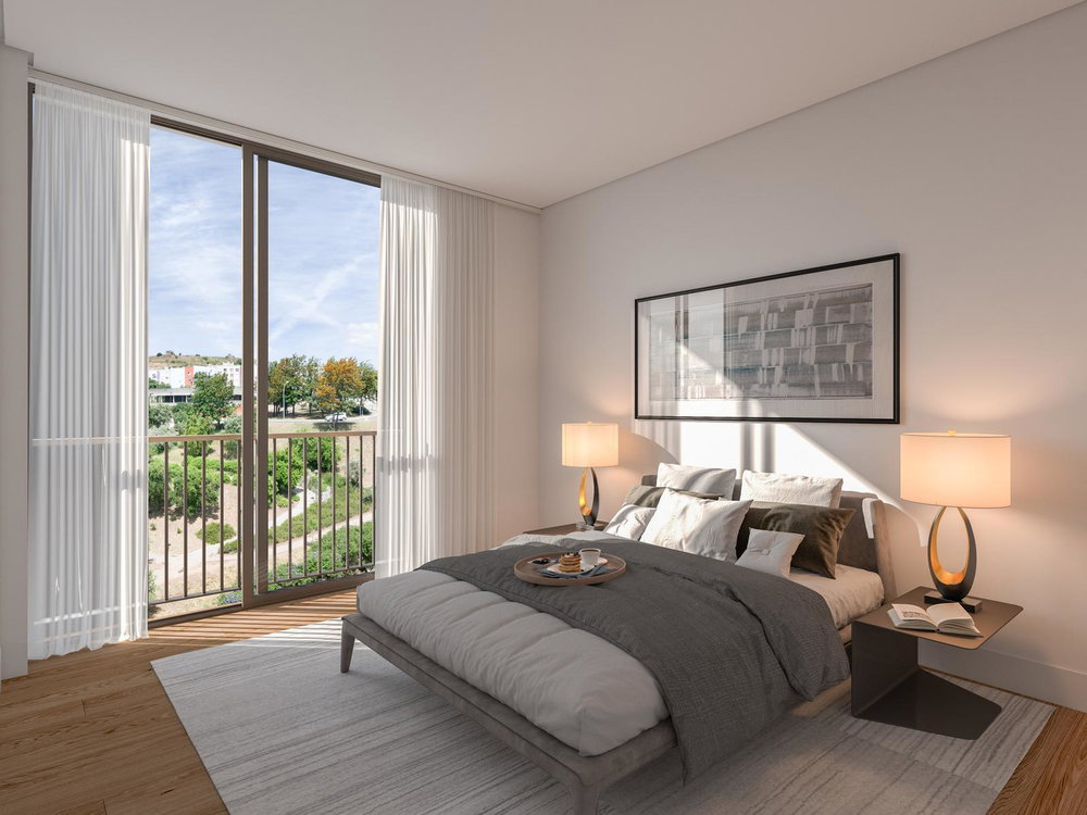 3 bedroom flat with balcony in new development in Carnaxide