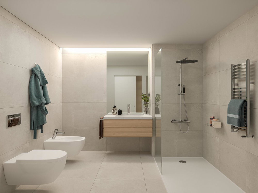 3 bedroom flat with balcony in new development in Carnaxide