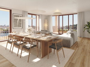 4 bedroom flat with outdoor area in the most recent development next to the Douro River