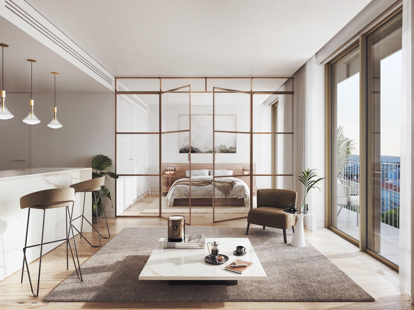 2 bedroom flat with balcony in a new development in Avenidas Novas