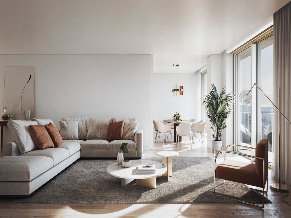 2 bedroom flat with balcony in a new development in Avenidas Novas