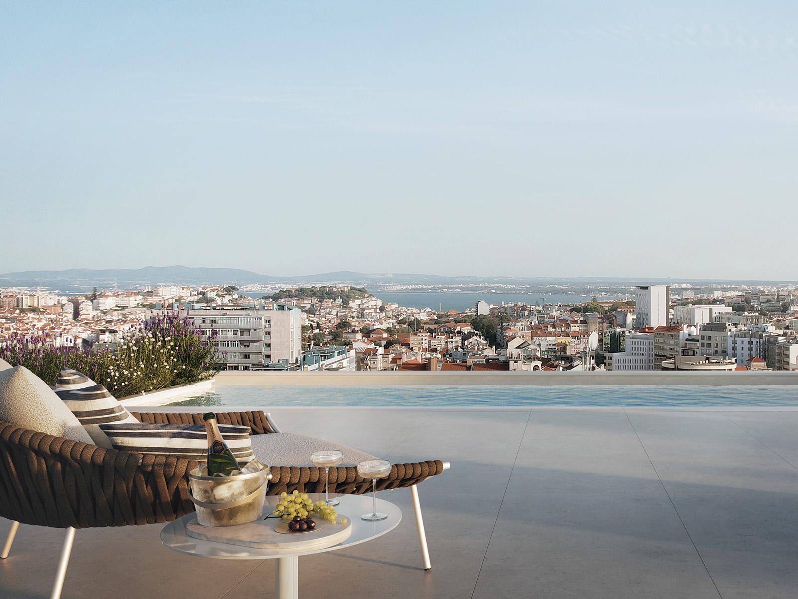 5 bedroom triplex penthouse with balcony in new development in Avenidas Novas