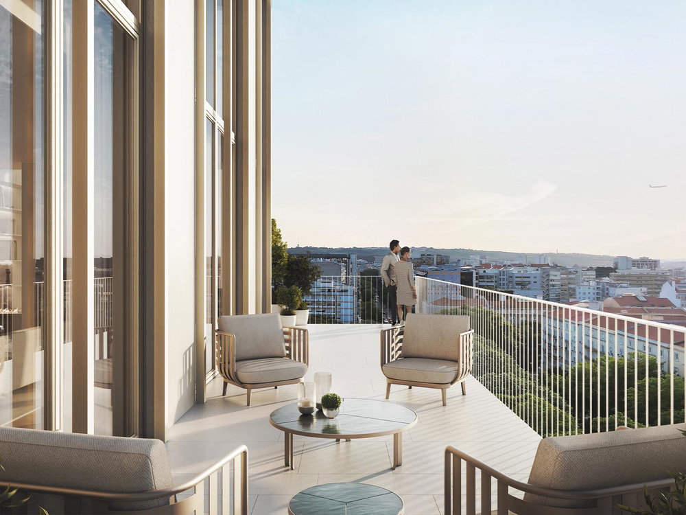 5 bedroom triplex penthouse with balcony in new development in Avenidas Novas