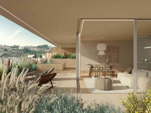 2 bedroom flat with river view and private pool