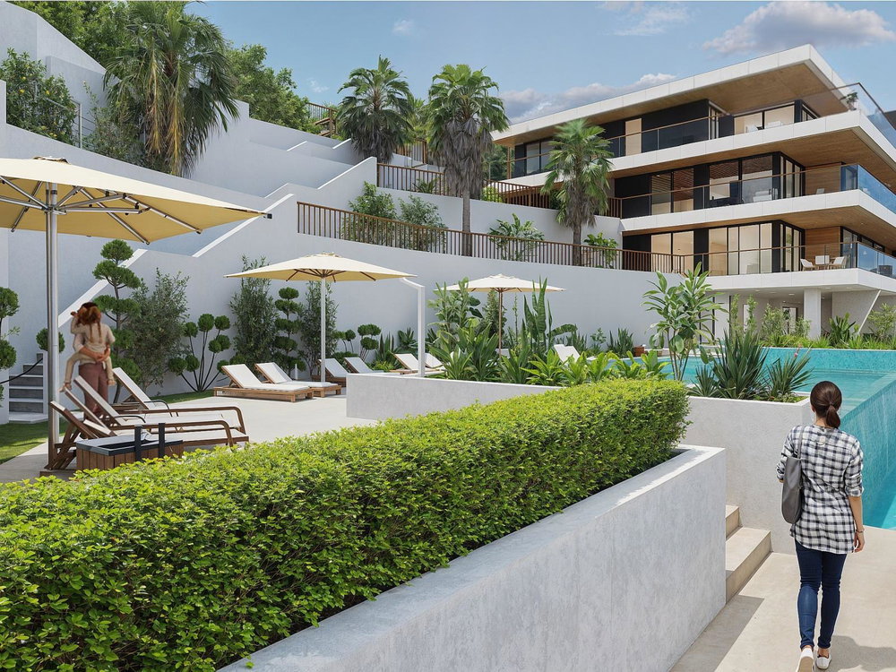 4 bedroom flat with garden in new development in Jamor