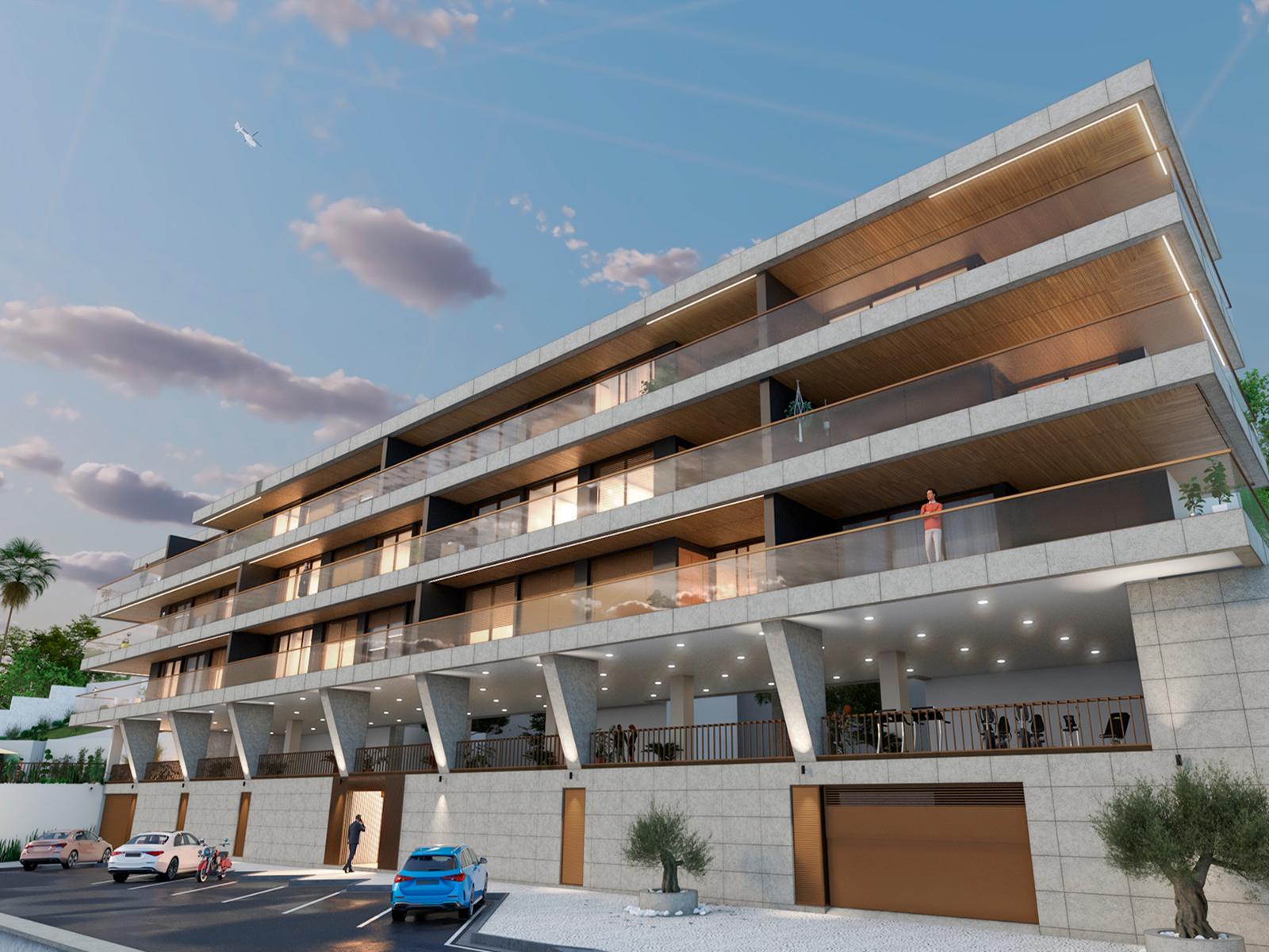 2 bedroom flat with balcony in a new development in Jamor