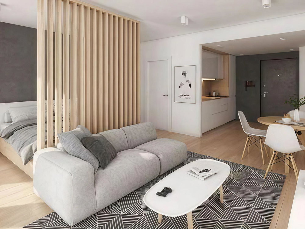 Studio with balcony in new development in Graça