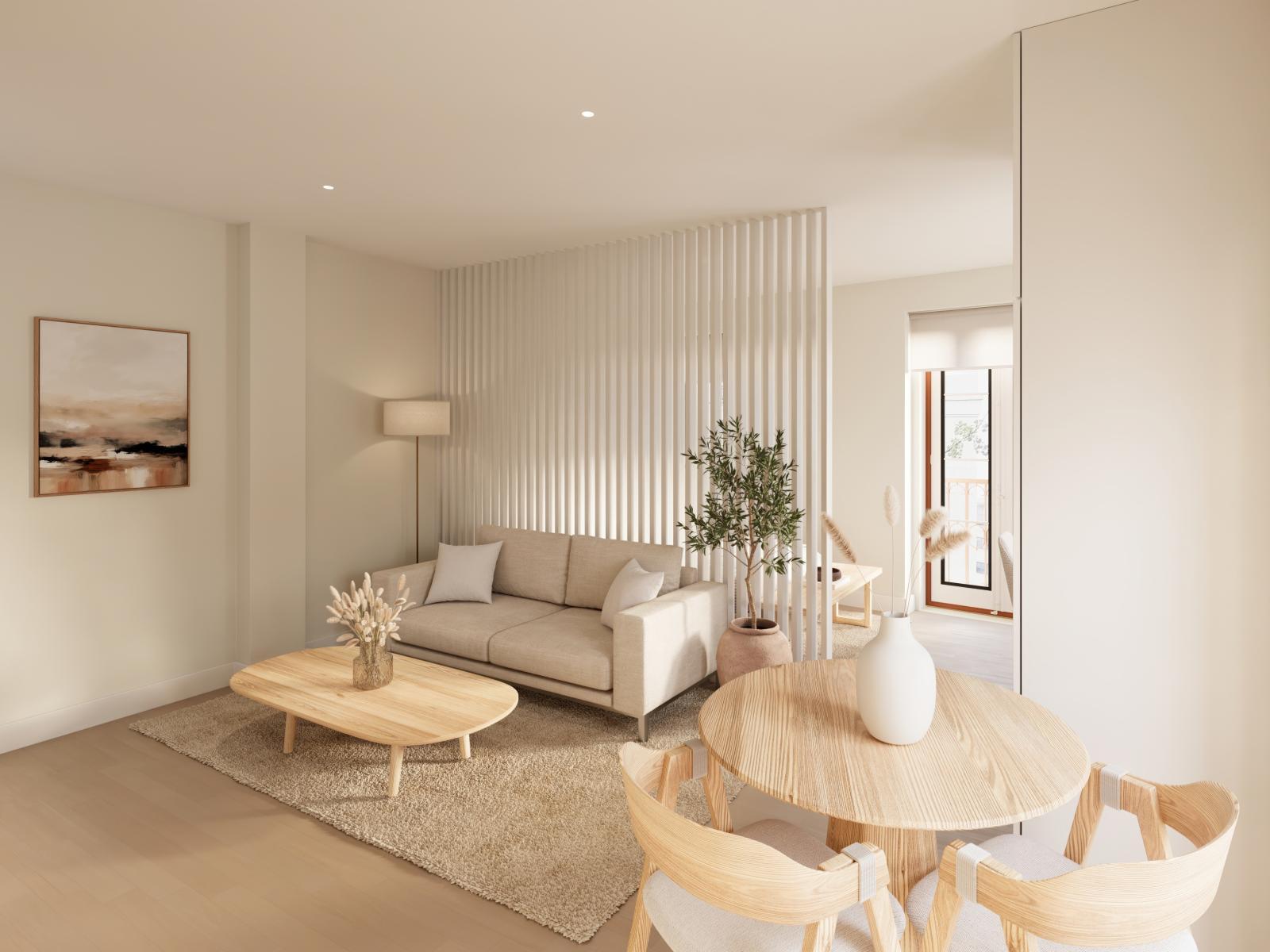 Studio with terrace in new development in Graça