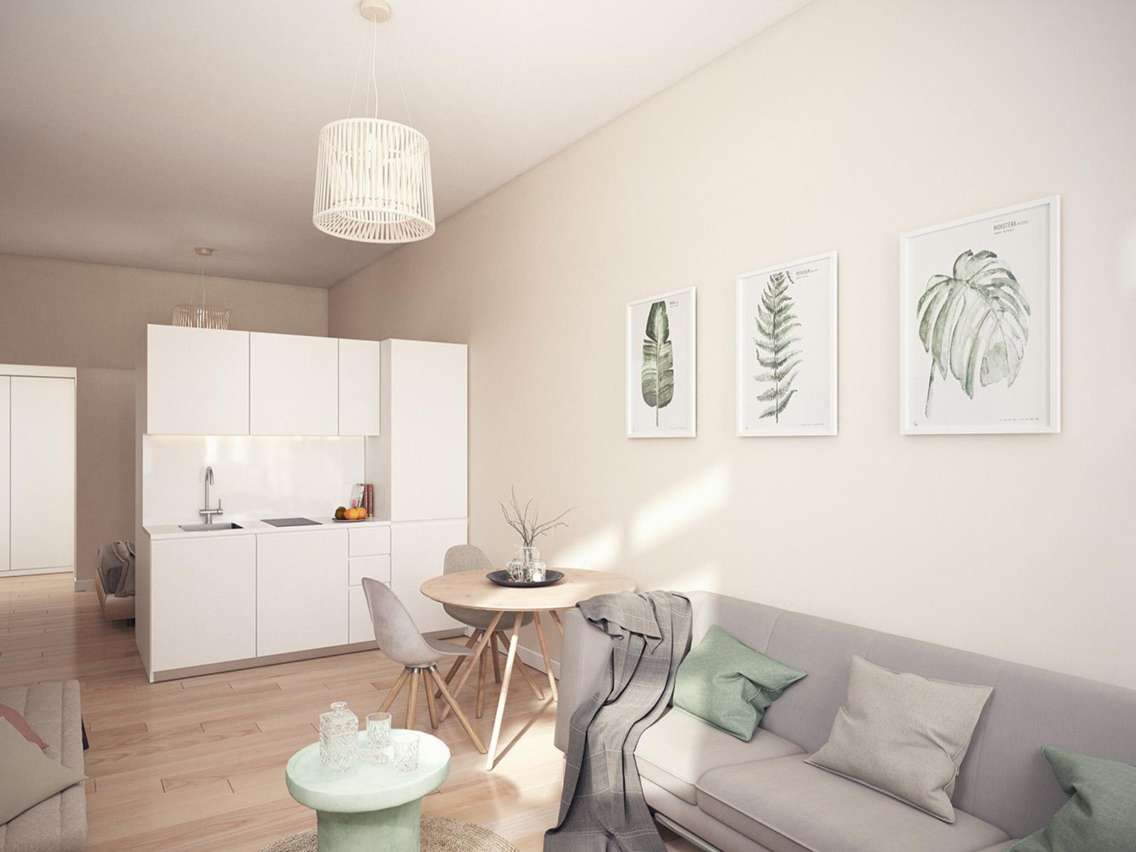 Sudio flat with balcony in a new development in Porto