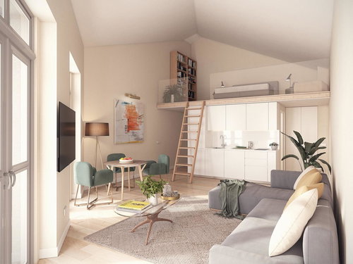 Sudio flat in a new development, in Porto