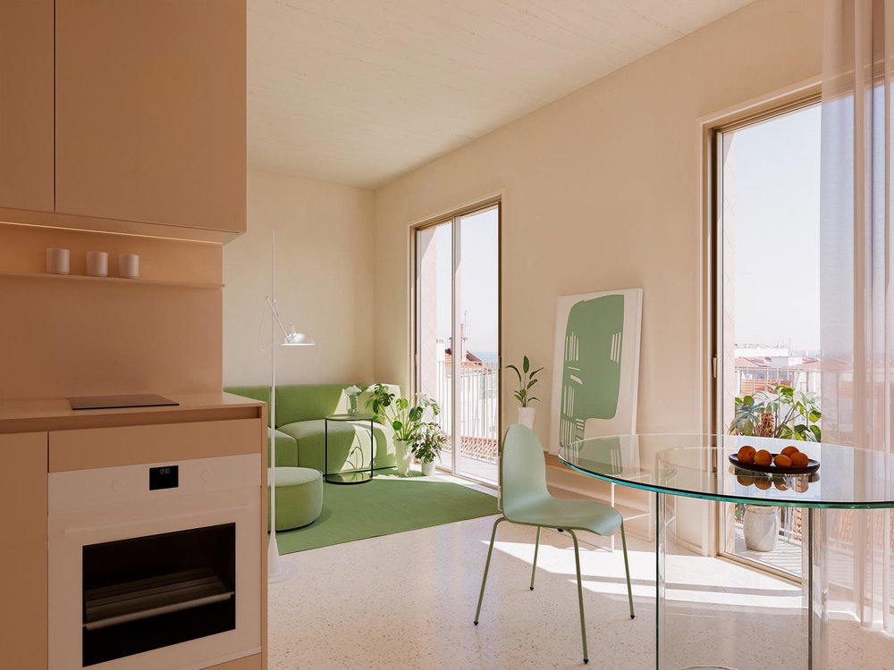 3 bedroom flat with balcony in new development in Marvila