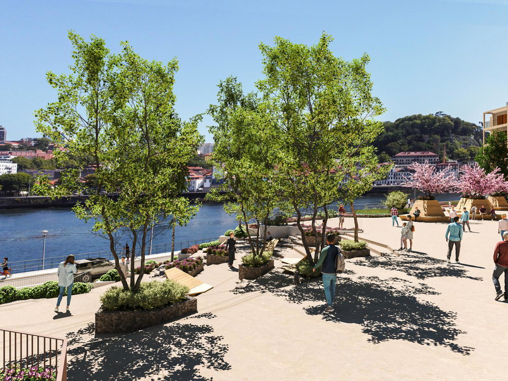 2 bedroom flat with outdoor area, next to the Douro River