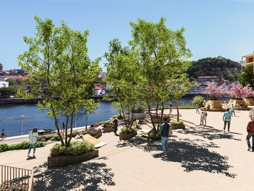 2 bedroom flat with outdoor area, next to the Douro River