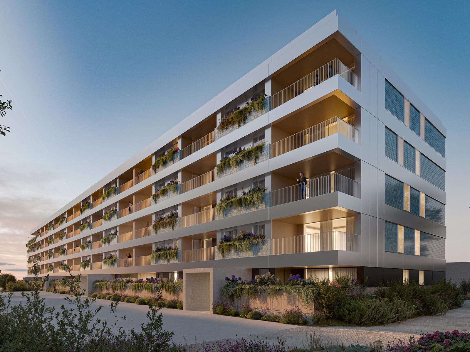 3 bedroom duplex flat with balcony in new development Vila Nova de Gaia