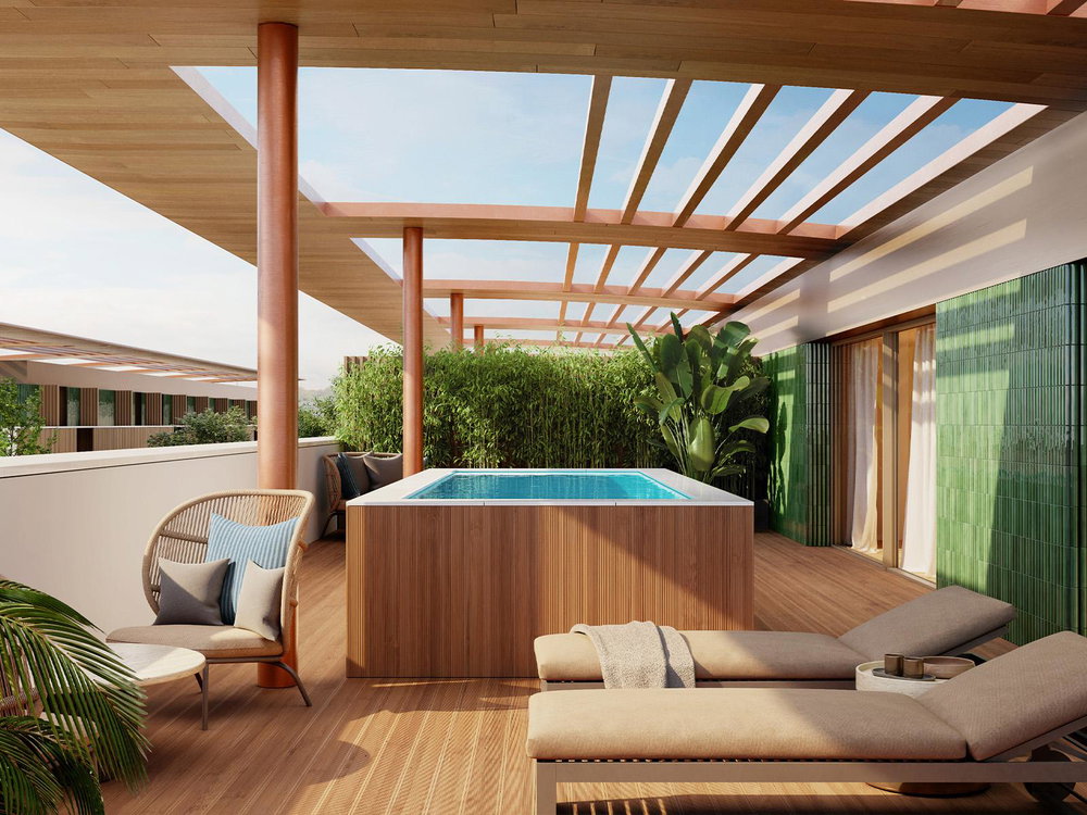 4 bedroom duplex flat with private pool, in a new development, in Boavista