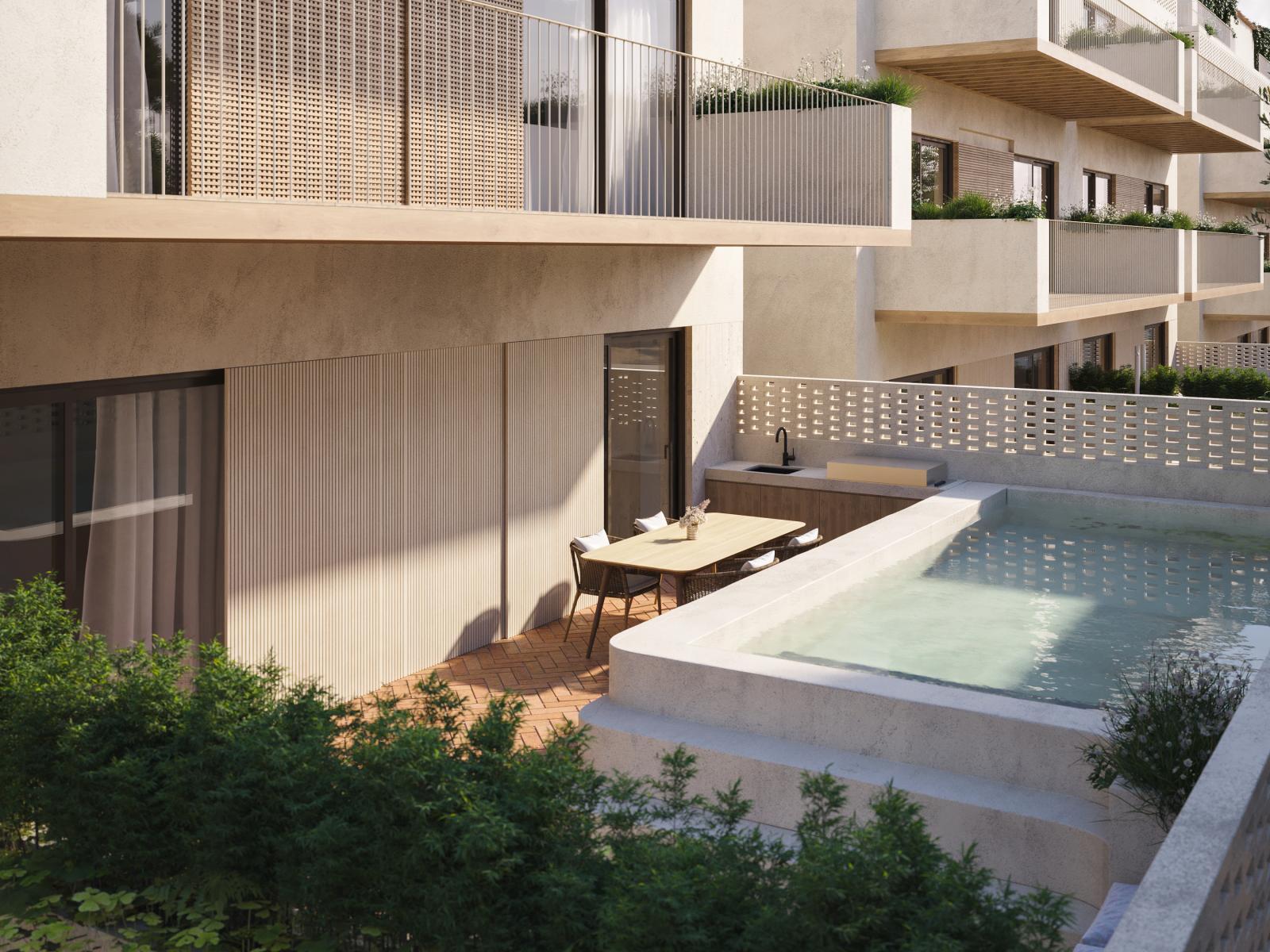 2 bedroom flat with patio in a new development in Olhão