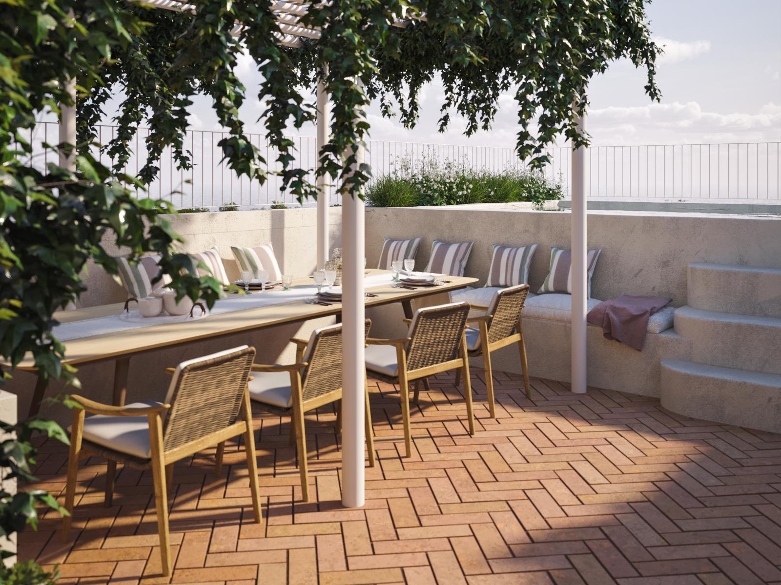 3 bedroom flat with balcony and terrace in a new development in Olhão