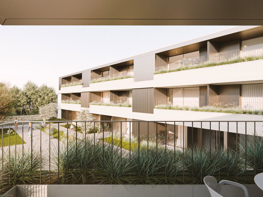 2 bedroom flat with balcony inserted in a new development, in Gondomar