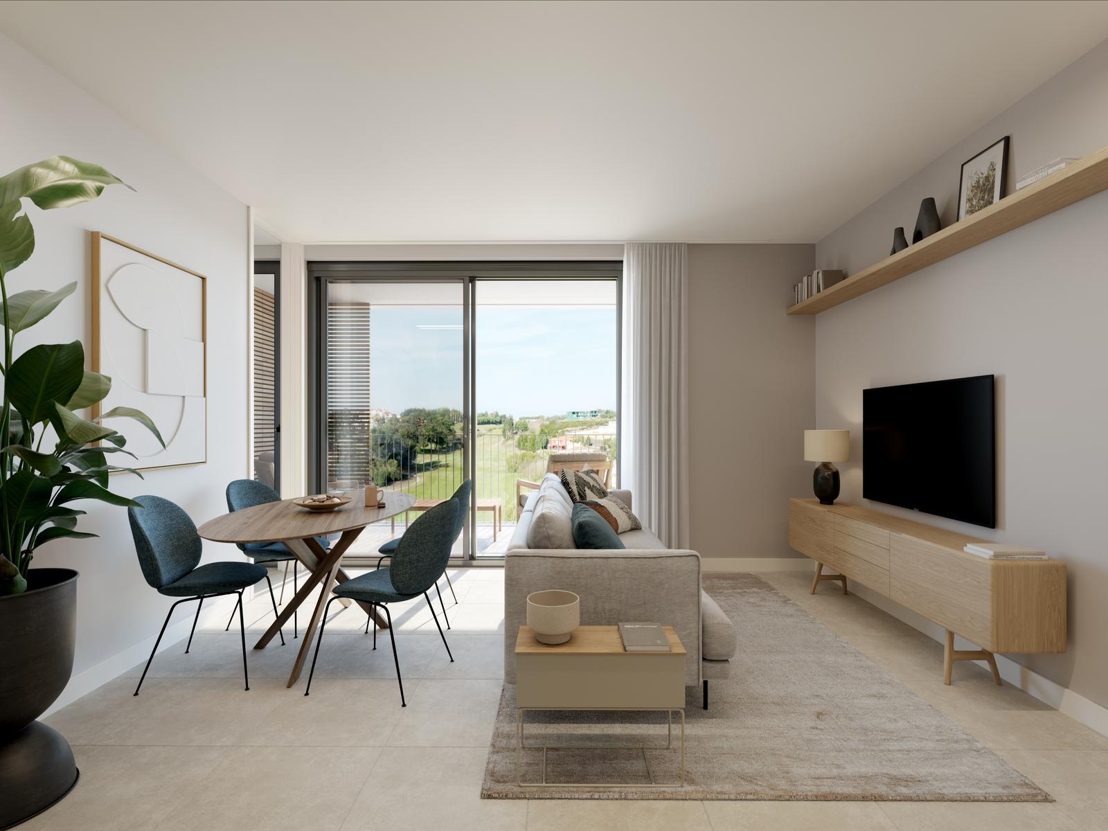 1 bedroom apartment with balcony in a new development in Belas Clube de Campo