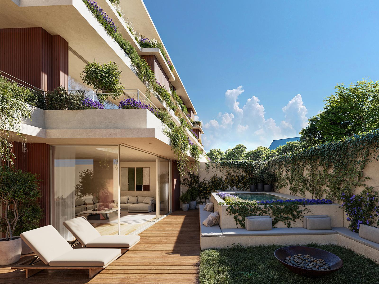 3 bedroom flat with balcony in a new development in Foz