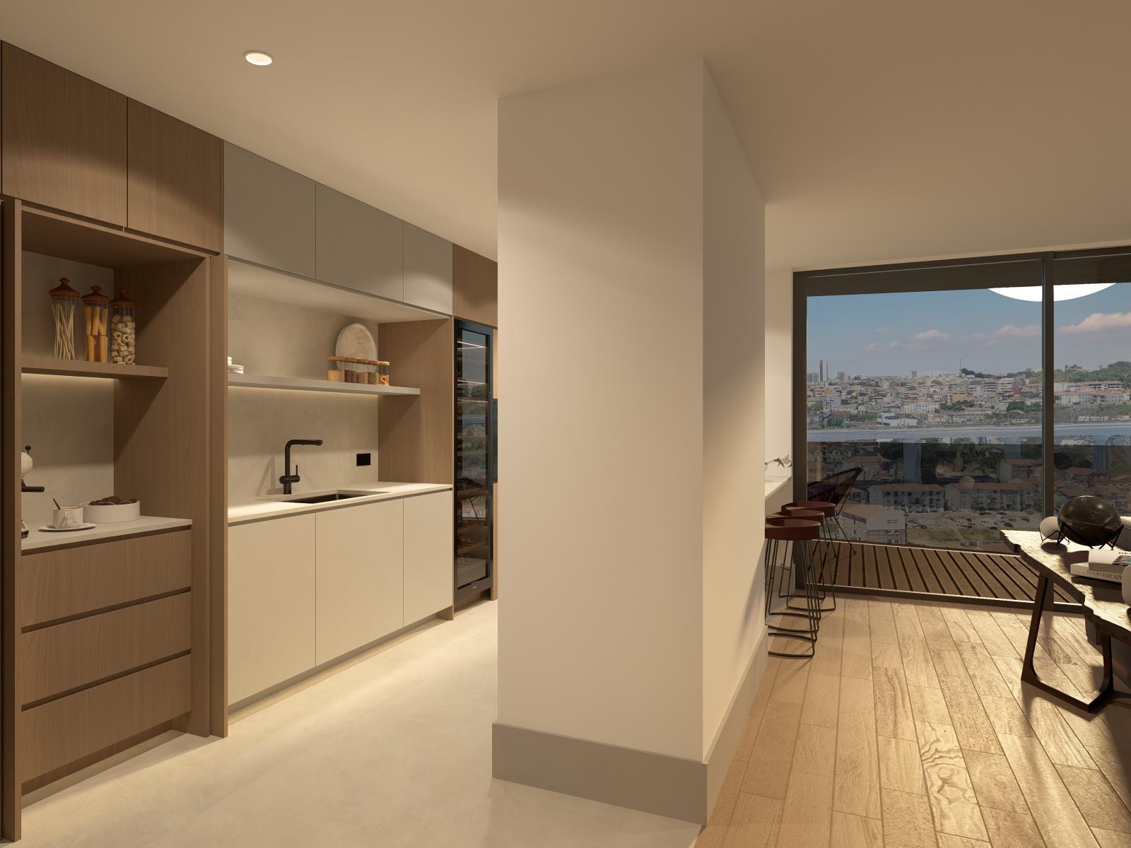 3 bedroom duplex flat with terrace in gated community Vila Nova de Gaia