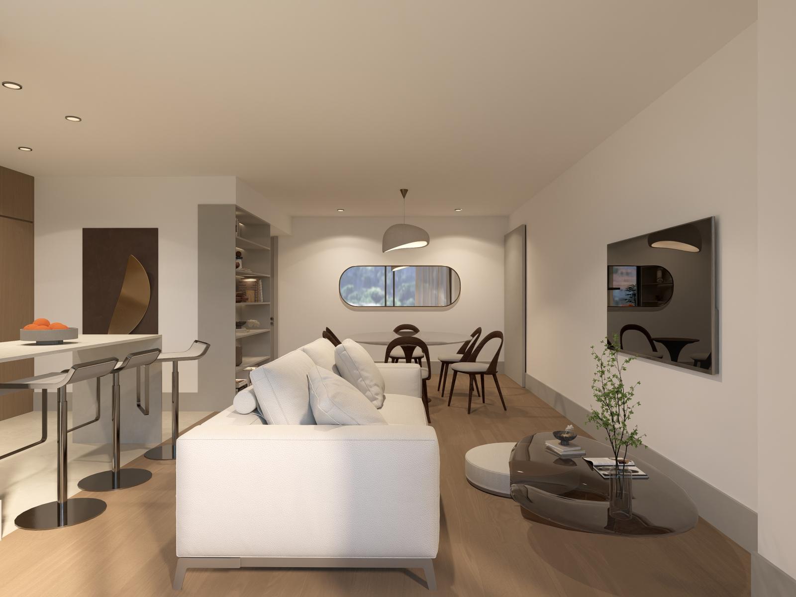 Studio flat with balcony in a gated community Vila Nova de Gaia