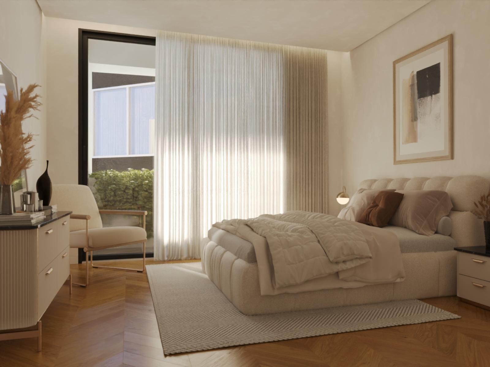 3 bedroom flat with balcony in a new development in Porto