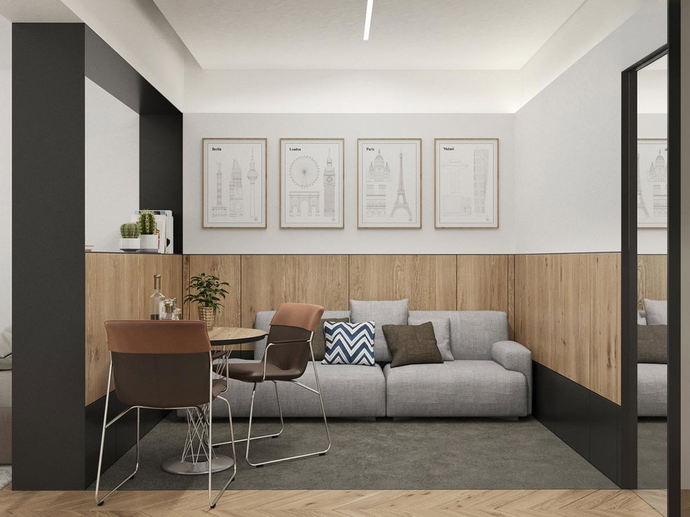 Studio flat, in a new development, in Porto