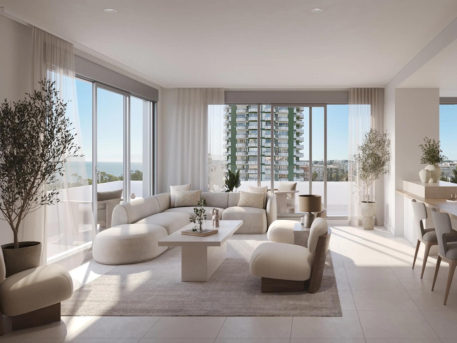 4 bedroom flat with parking in a new development in Praia da Rocha