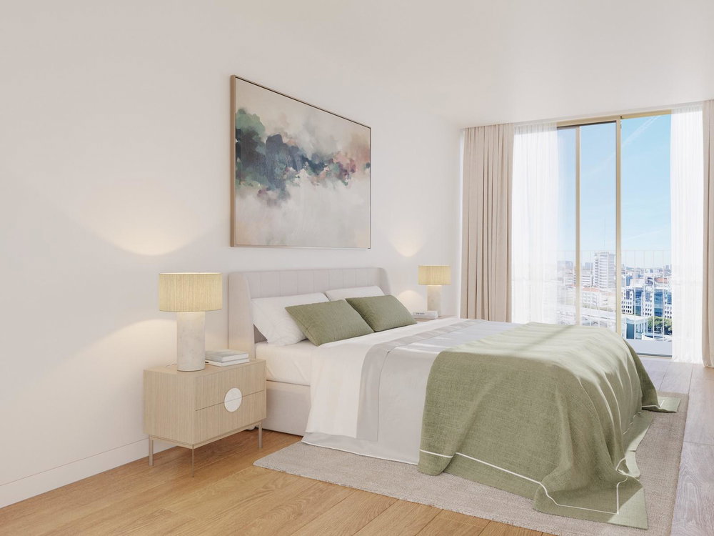 2 bedroom flat with balcony in a new development in Avenidas Novas