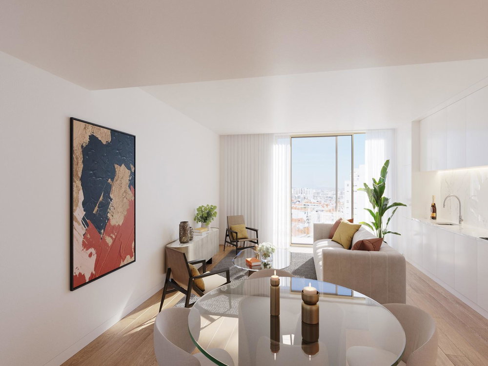 2 bedroom flat with balcony in a new development in Avenidas Novas