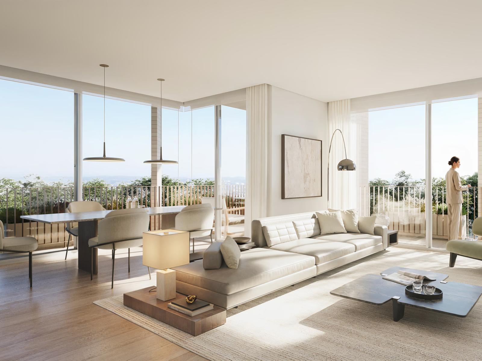 2 bedroom flat with balcony inserted in a new development in Porto