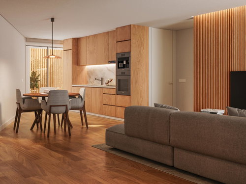 2 bedroom flat with balcony in new development in Porto