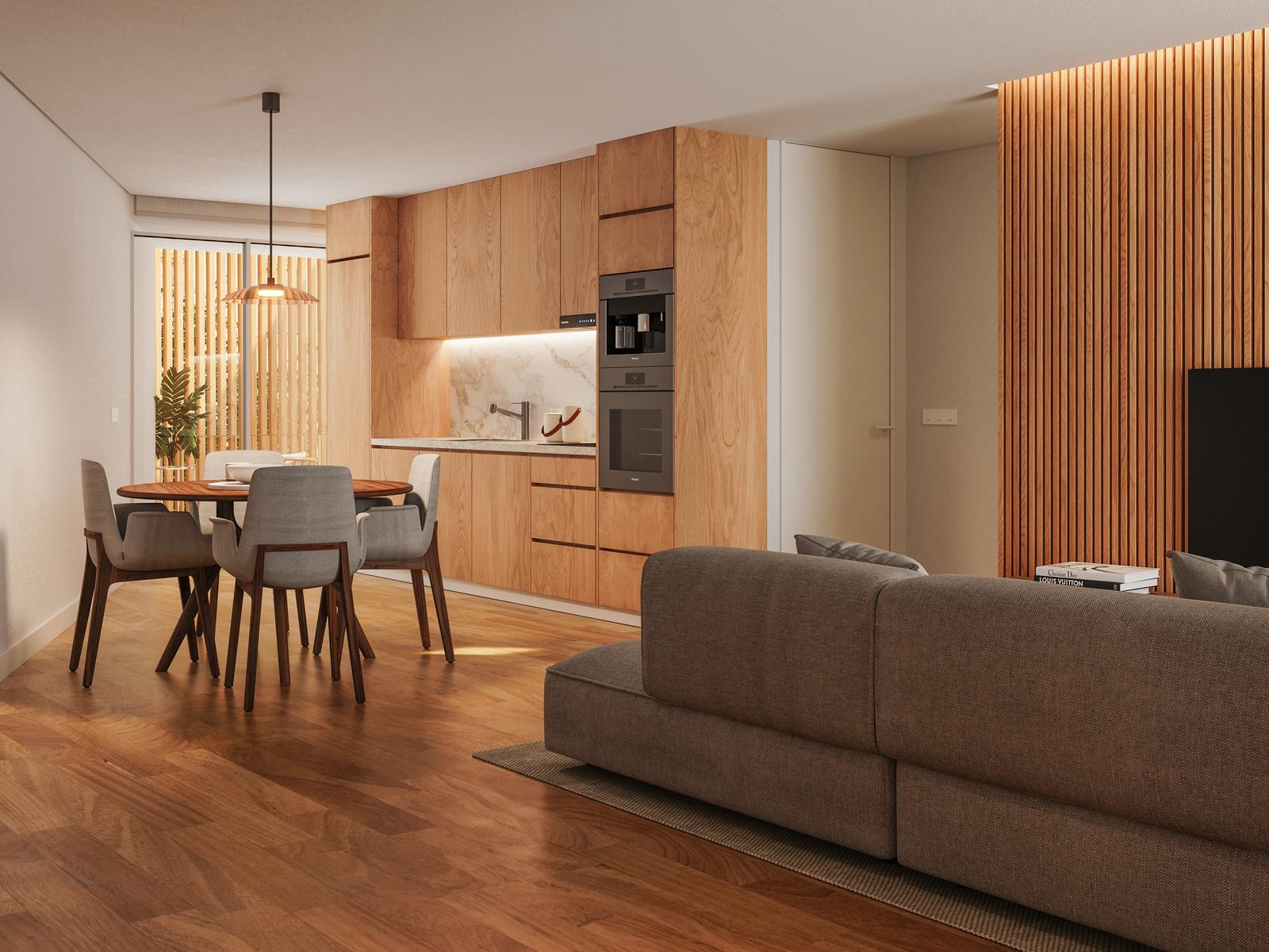 2 bedroom flat with balcony in a new development in Porto