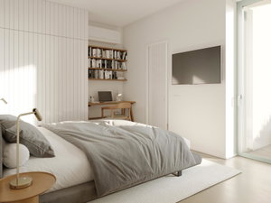 3 bedroom flat, with terrace and garden, in a new development, in Porto Covo