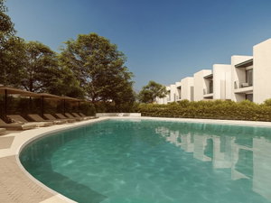 3 bedroom flat, with terrace and garden, in a new development, in Porto Covo