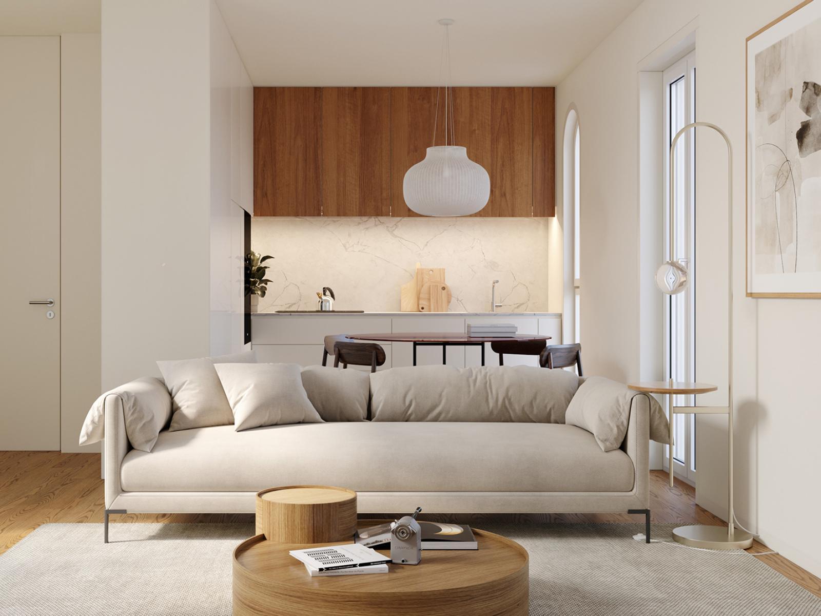 2 bedroom flat with balcony in a new development in Porto