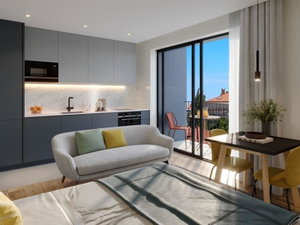 Studio flat with balcony in a new development in Carcavelos