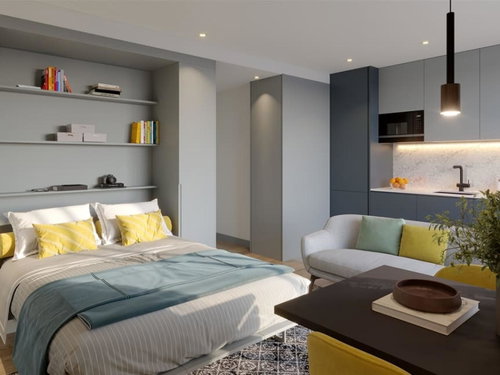 Studio flat with balcony in a new development in Carcavelos