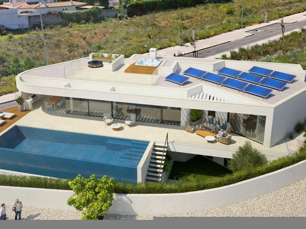 Plot with Contemporary Villa Project and Sea Views, Praia da Luz, Algarve 2811097272