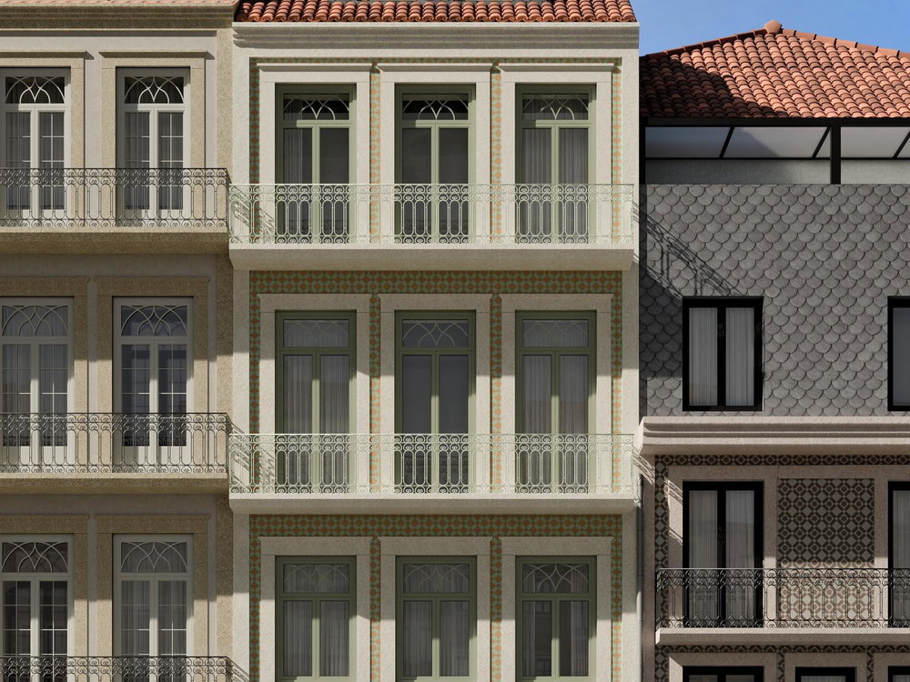 0+1 bedroom flat with balcony in a new development in downtown Porto