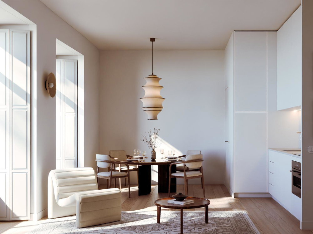 0+1 bedroom flat with balcony in a new development in downtown Porto