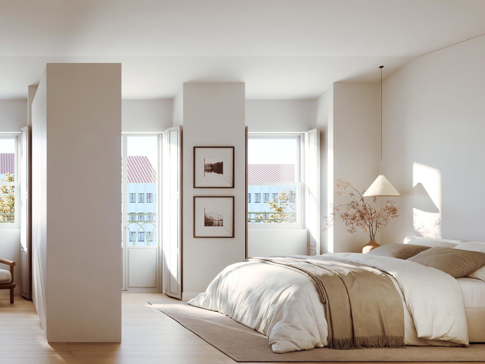 0+1 bedroom flat with balcony in a new development in downtown Porto