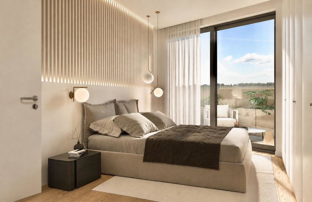 New 2 bedroom flat in Carvalhido, with balcony and private garage